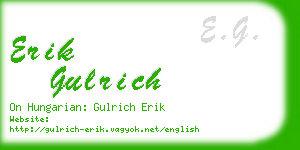 erik gulrich business card